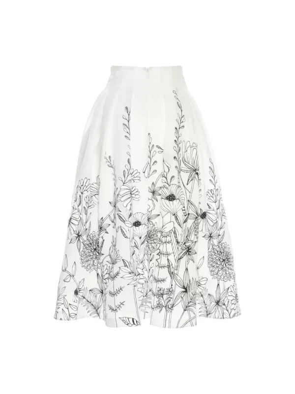 New noble rose A-line skirt