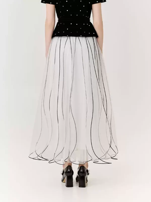 New petal-shaped long dress