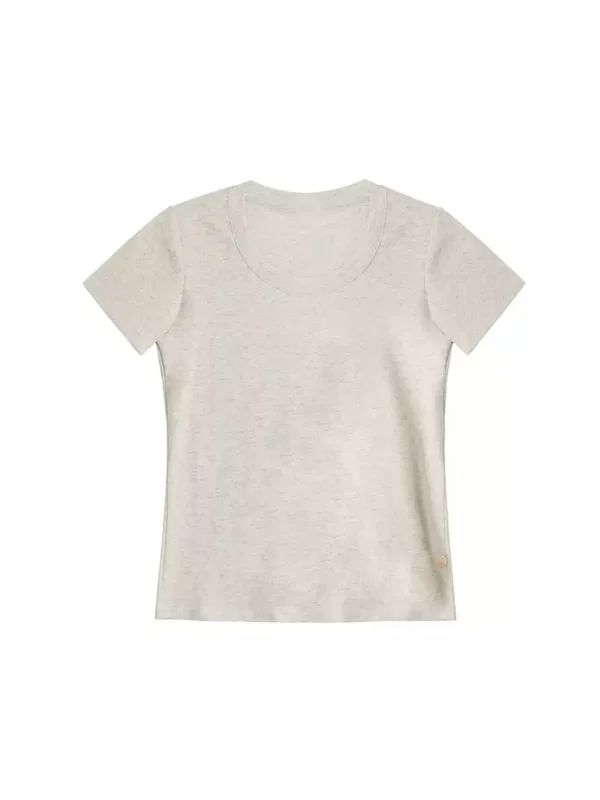 U-neck short-sleeved T-shirt for women