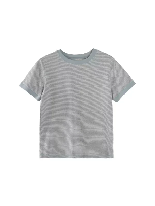 New straight-shoulder short-sleeved shirt for ladies