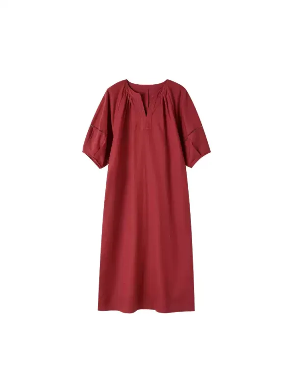 Loose mid-length straight dress