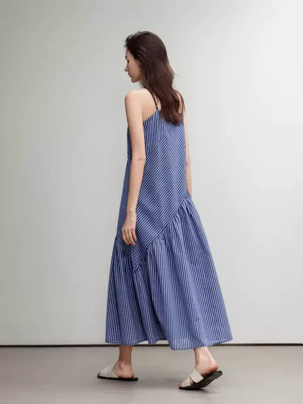 Striped halter dress for a refreshing summer style
