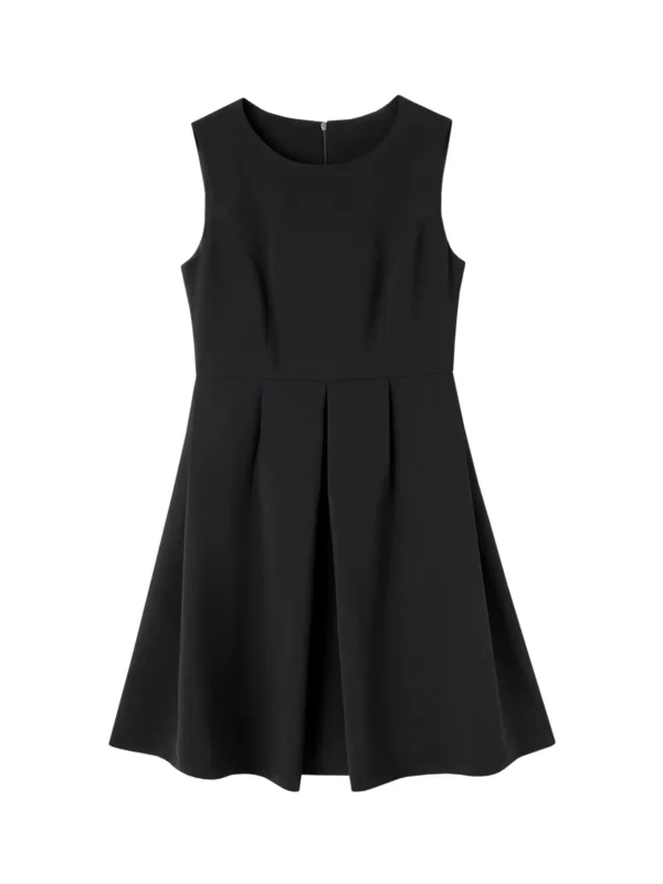 I-shaped pleated mini skirt with a cinched waist