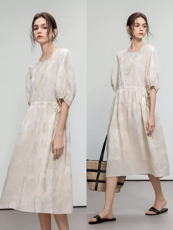 French three-dimensional cut-out dress for women