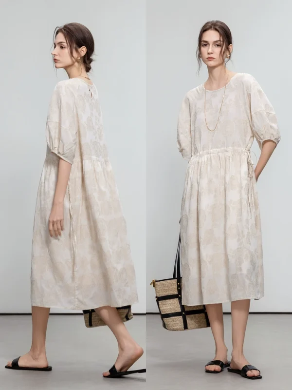 French three-dimensional cut-out dress for women