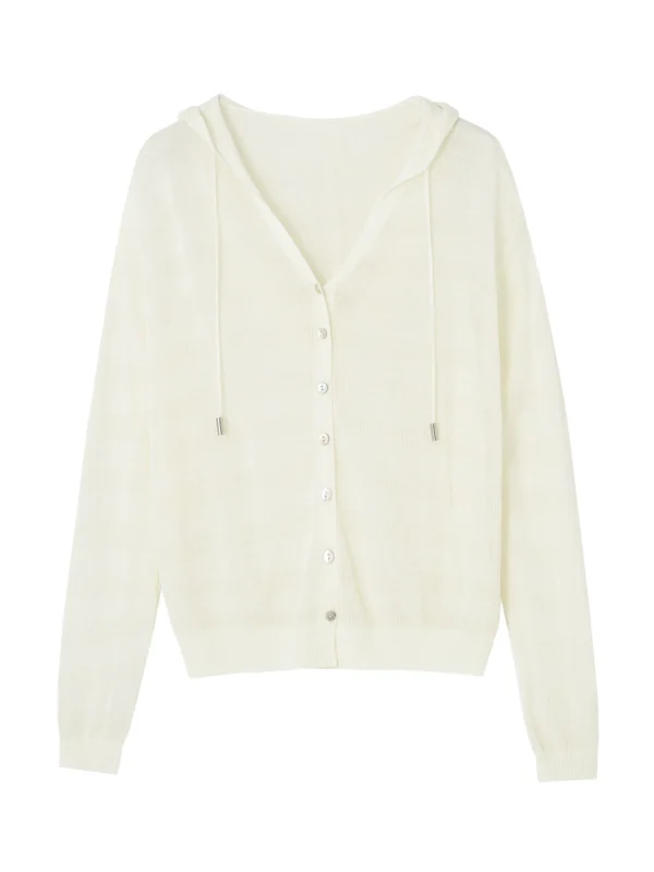 A light and thin striped jacquard cardigan
