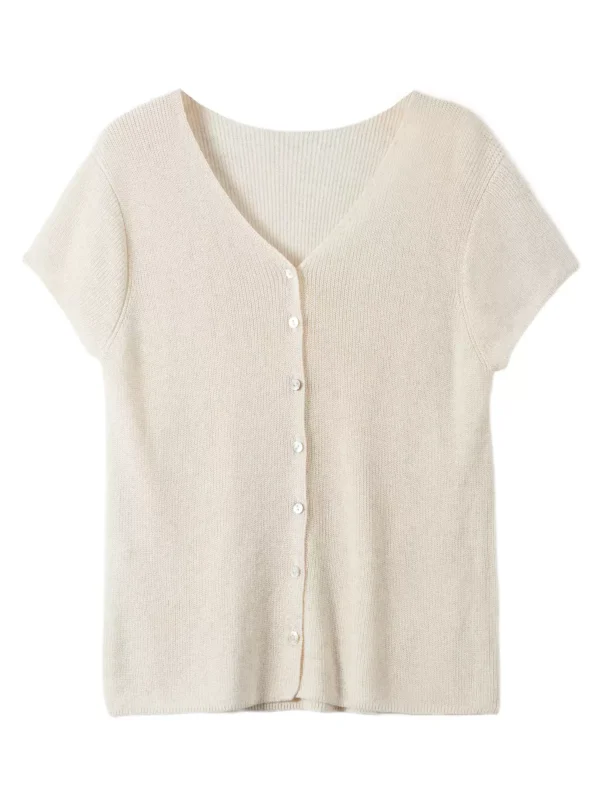 V-neck cardigan knitted female