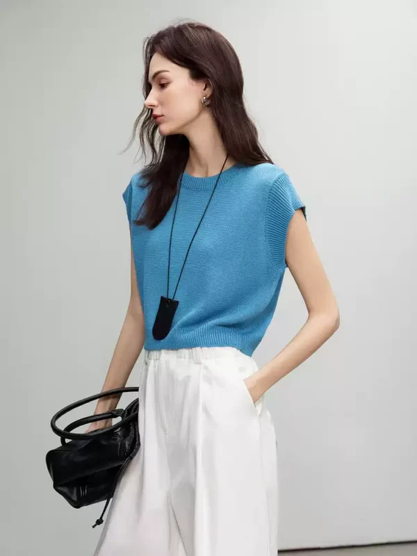 Sweet dopamine round-neck sweater woman