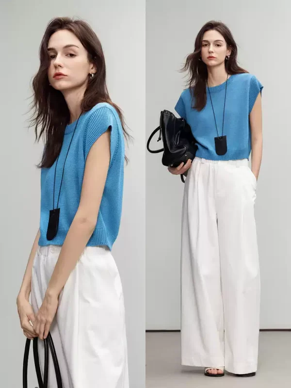 Sweet dopamine round-neck sweater woman
