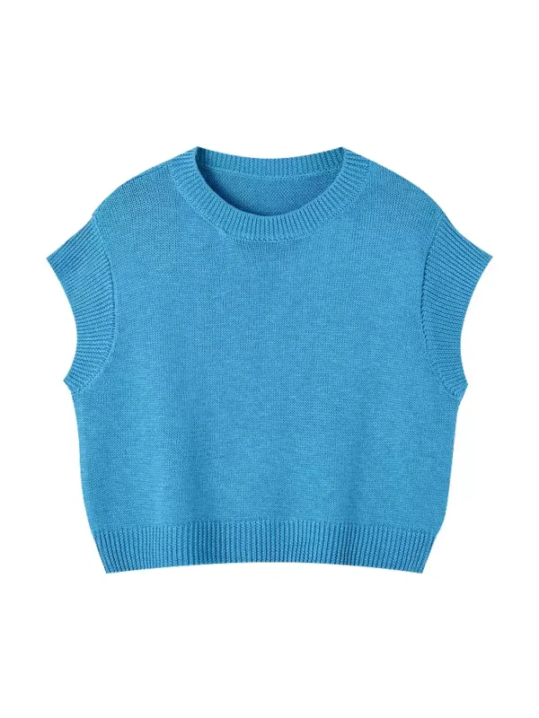 Sweet dopamine round-neck sweater woman
