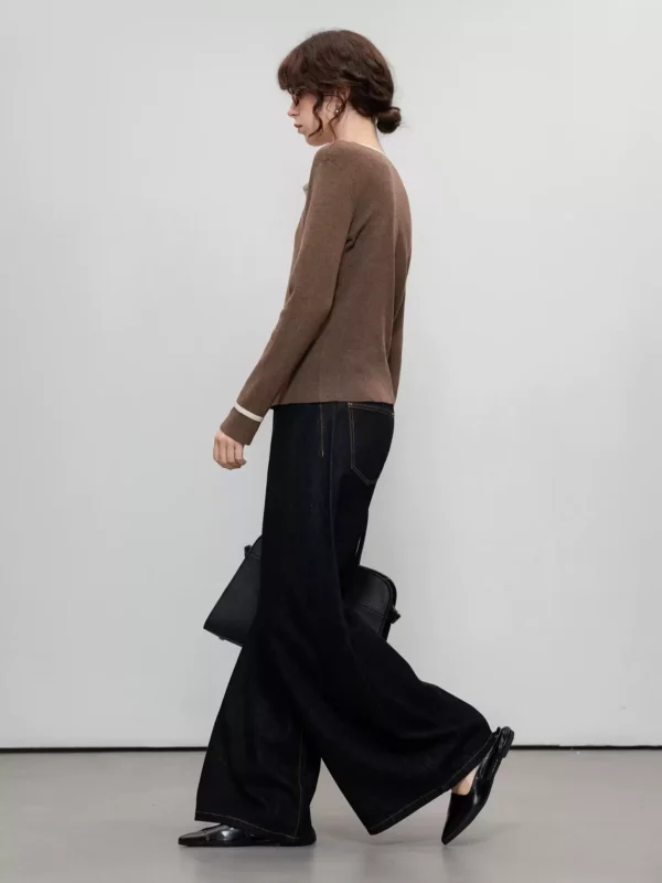New color-blocking knitted sweater