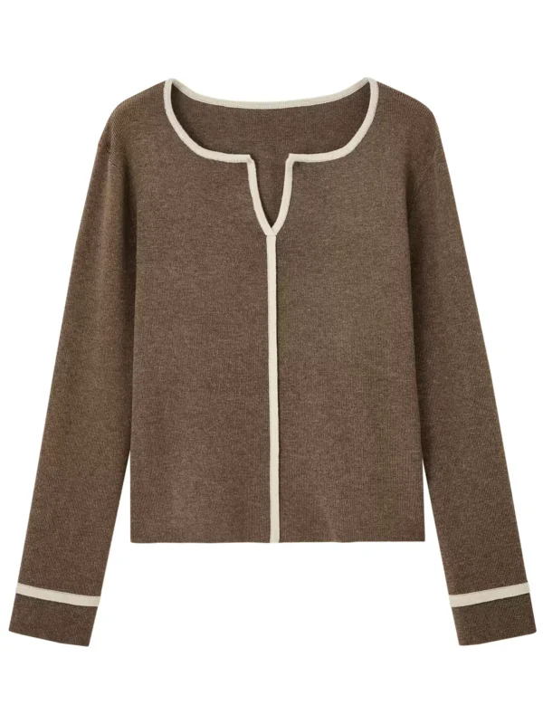 New color-blocking knitted sweater