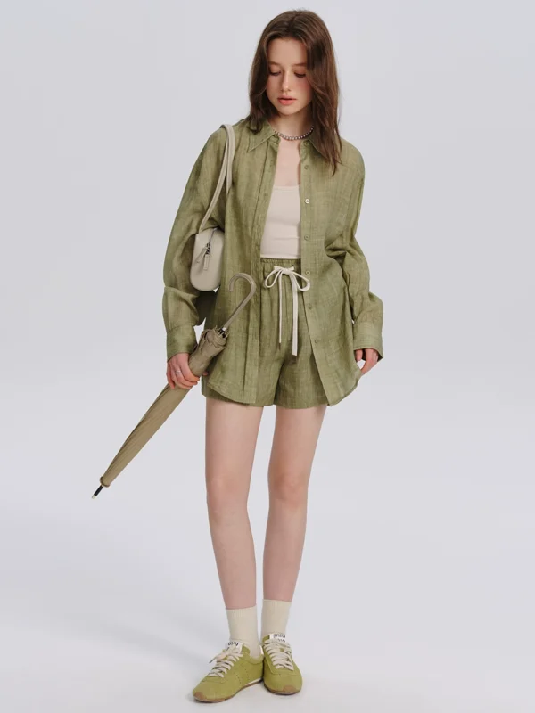 A two-piece set of thin, ice-feel shorts