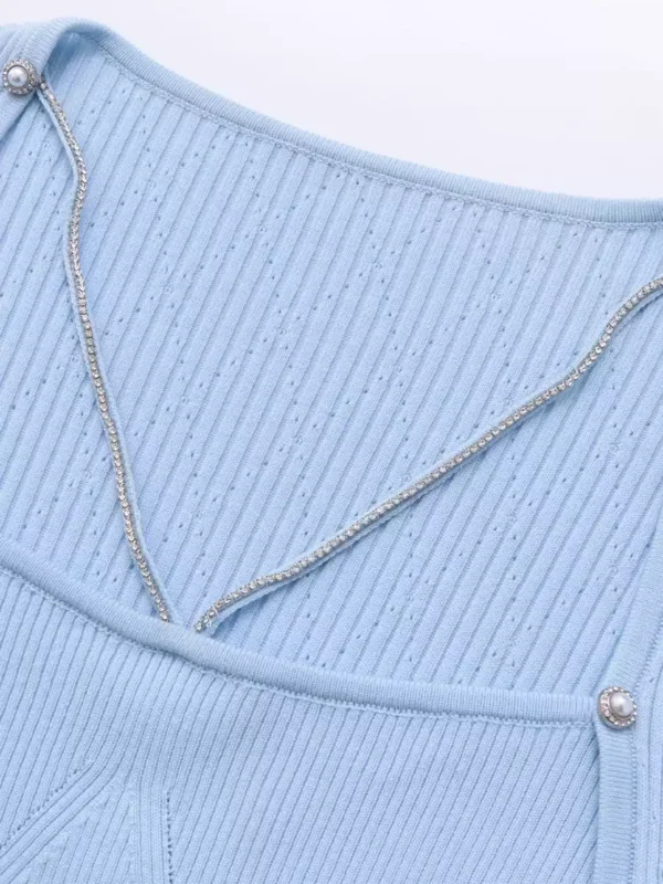 Wool and tencel blended knitted sweater