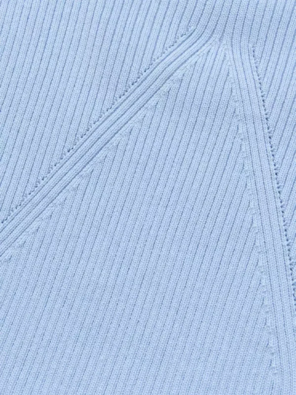 Wool and tencel blended knitted sweater