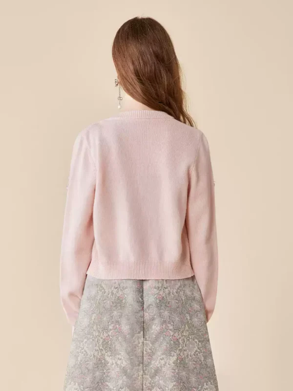Gentle wool knitted coat, cashmere cardigan