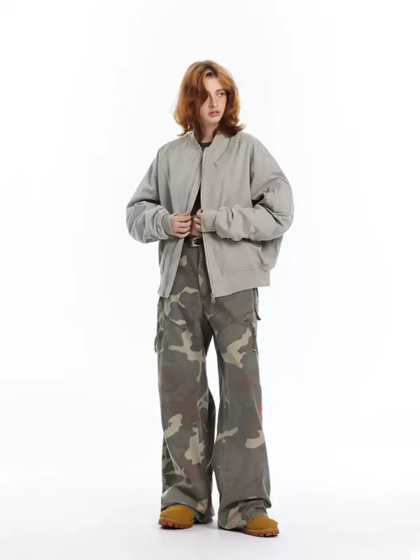 Loose flight jacket for women