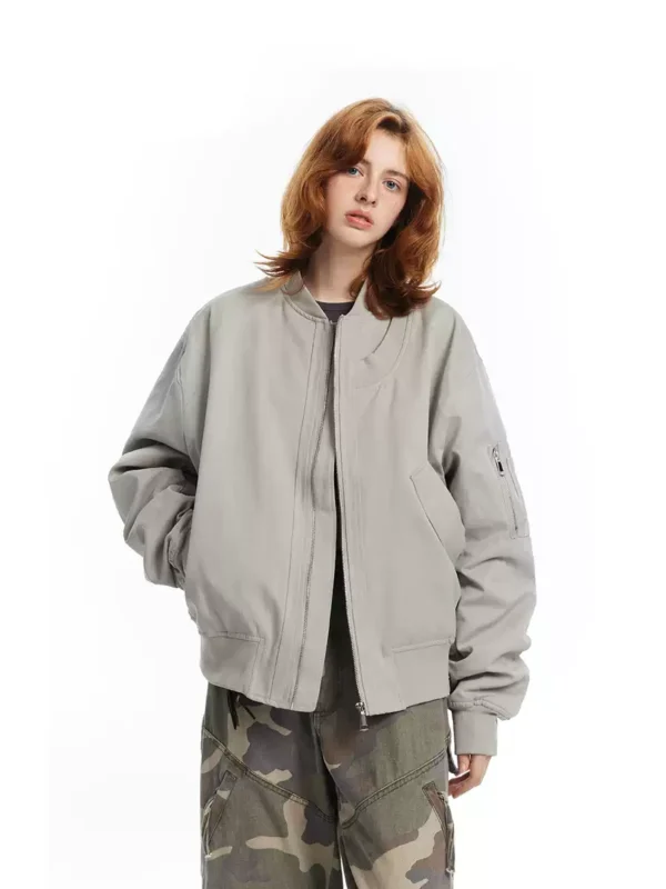 Loose flight jacket for women