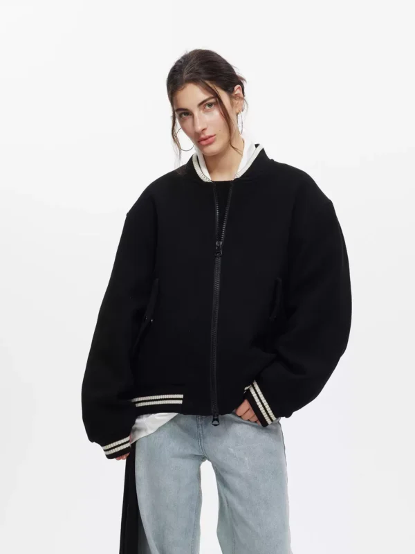 A woman in a casual sports commuting jacket