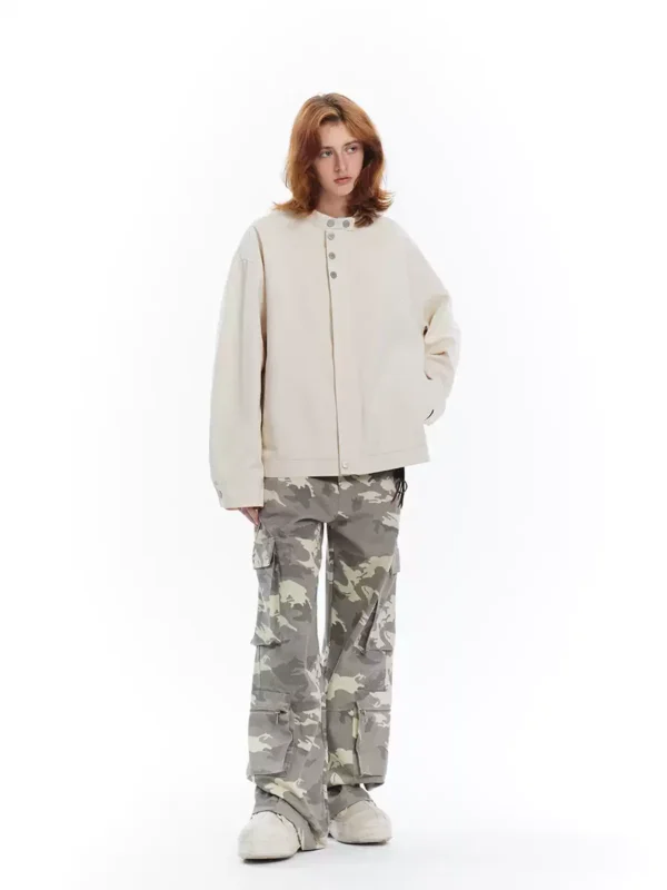 Beige loose casual women's coat