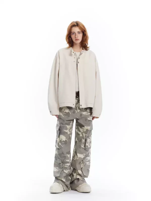 Beige loose casual women's coat - Image 3