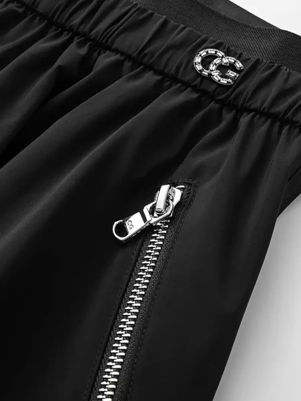 Black style fabric A-line skirt long dress - Image 3