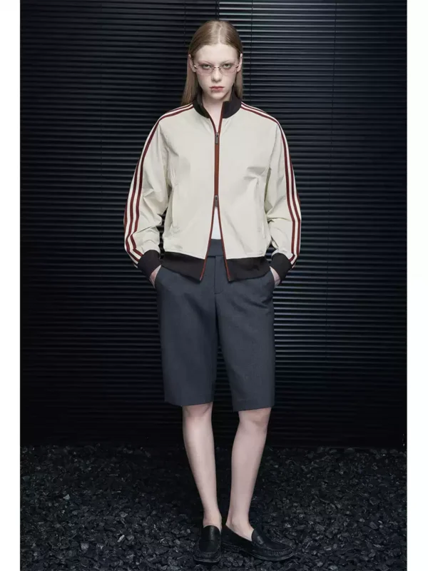Beige contrasting sun-protective jacket for women - Image 5