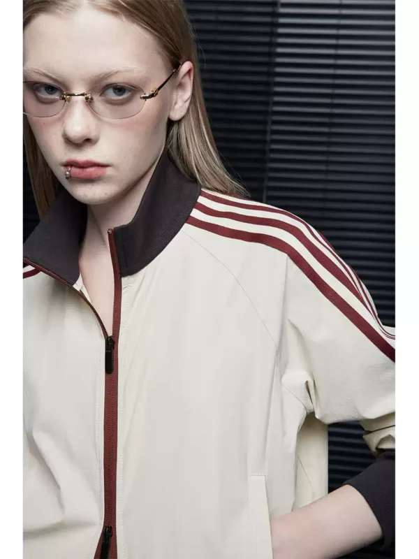 Beige contrasting sun-protective jacket for women - Image 2