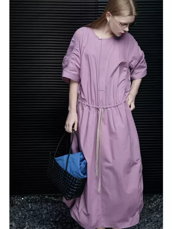 Round-neck straight-leg versatile dress for women - Image 2