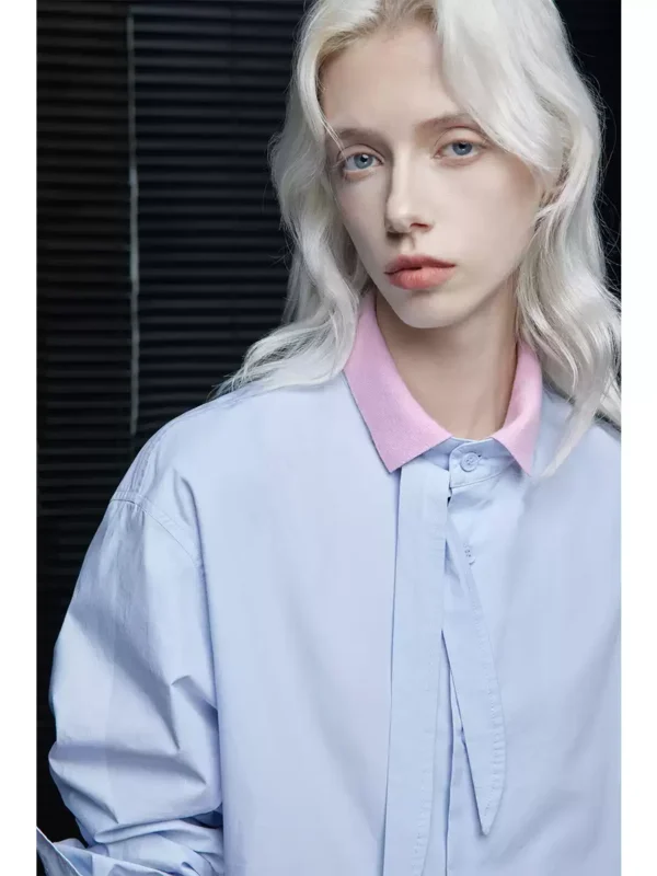 A fashionable and relaxed long-sleeved shirt top for women - Image 3
