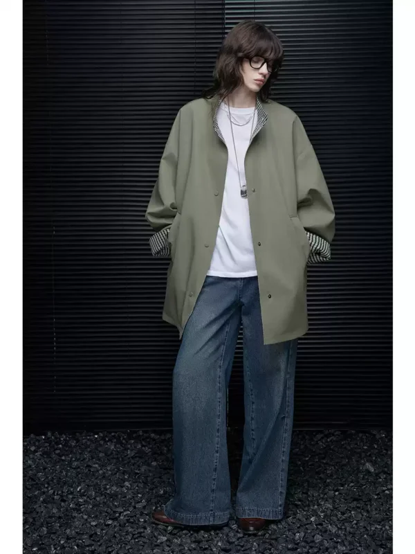 A long double-sided trench coat for women - Image 4