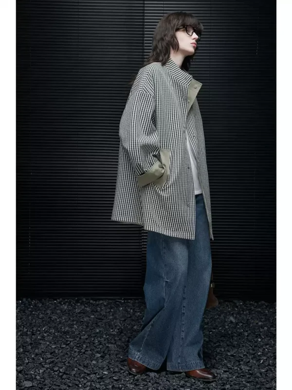 A long double-sided trench coat for women - Image 3