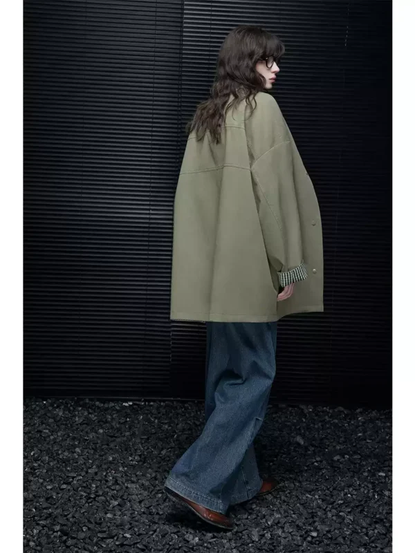 A long double-sided trench coat for women - Image 2