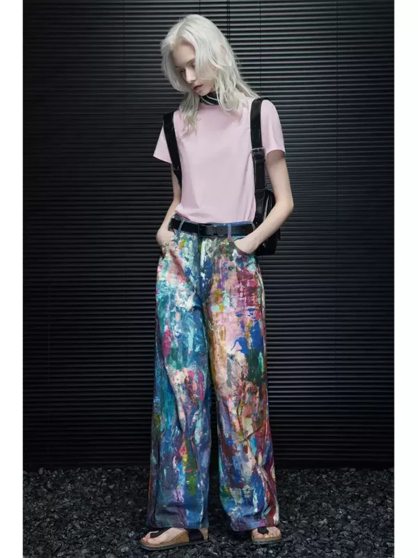 A versatile pink loose round-neck T-shirt for women - Image 4