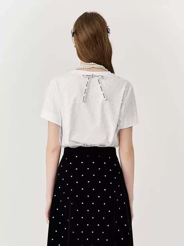 Mercerized cotton short-sleeved T-shirt for women - Image 2