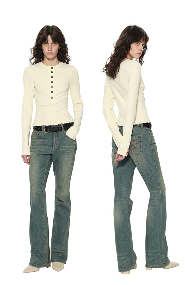 A white short-sleeved T-shirt for women