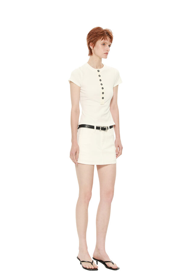 A white short-sleeved T-shirt for women - Image 2