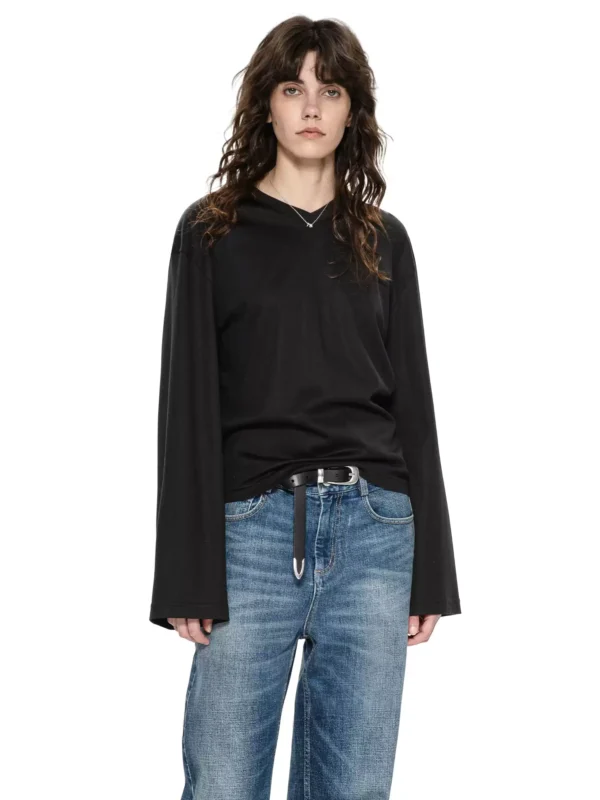 Unique V-neck watersleeve T-shirt - Image 3