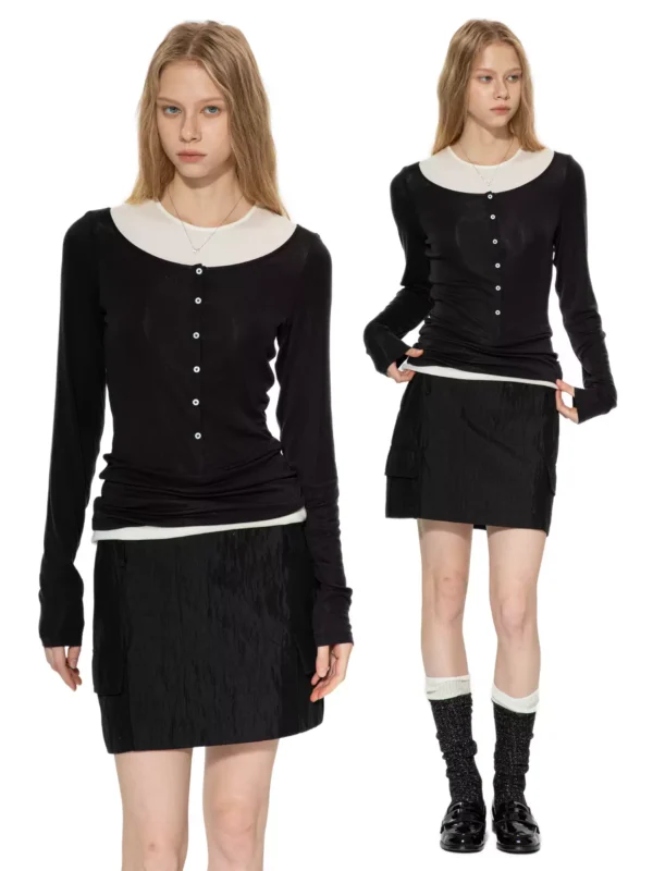 A knitted sweater is paired with two T-shirts - Image 2