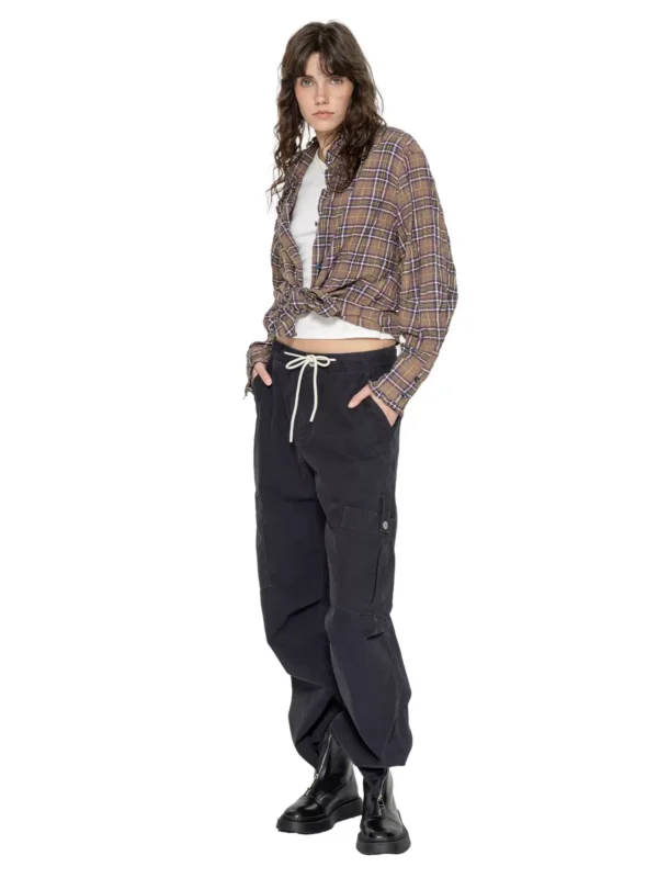 New style lotus leaf collar checked shirt - Image 3