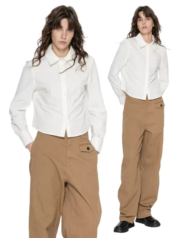 Layering white long-sleeved shirts - Image 2