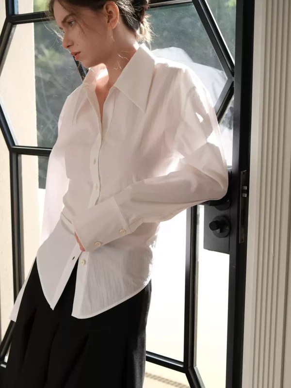 A niche white shirt design top - Image 2
