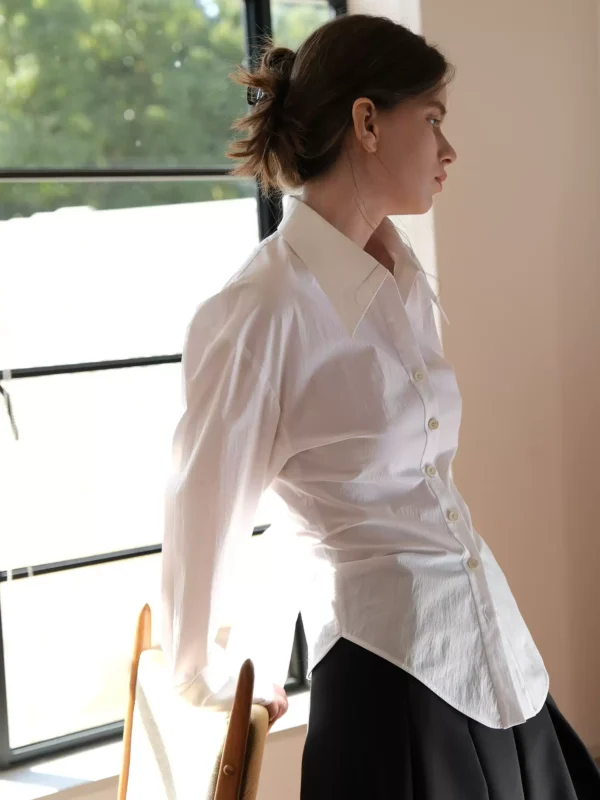 A niche white shirt design top - Image 3