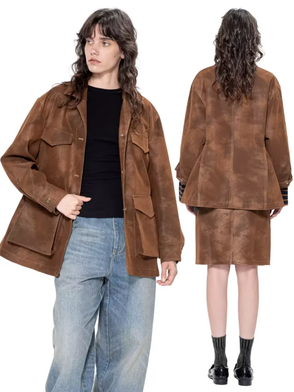 New retro suede coat - Image 4