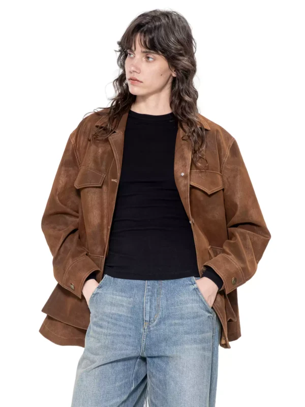 New retro suede coat - Image 3
