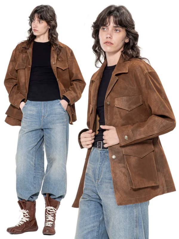 New retro suede coat - Image 2