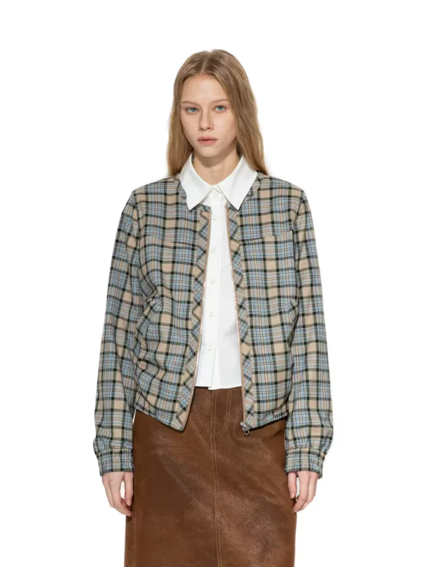 A new retro checkered short jacket