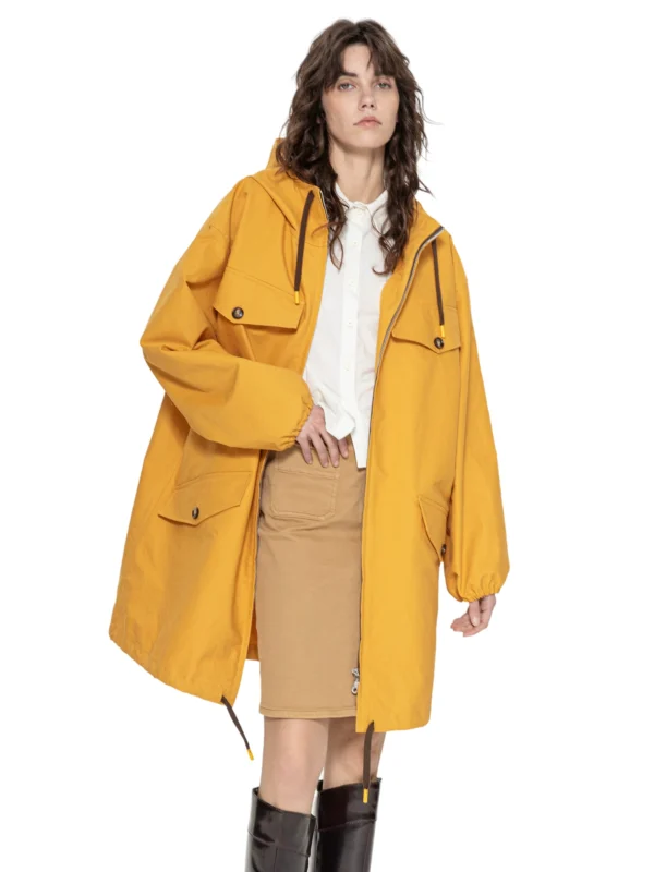 A loose hooded trench coat for women - Image 3
