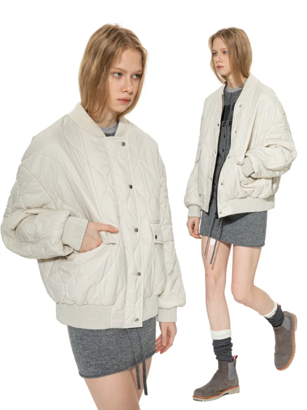 A cotton-padded jacket with a wool liner for women - Image 4