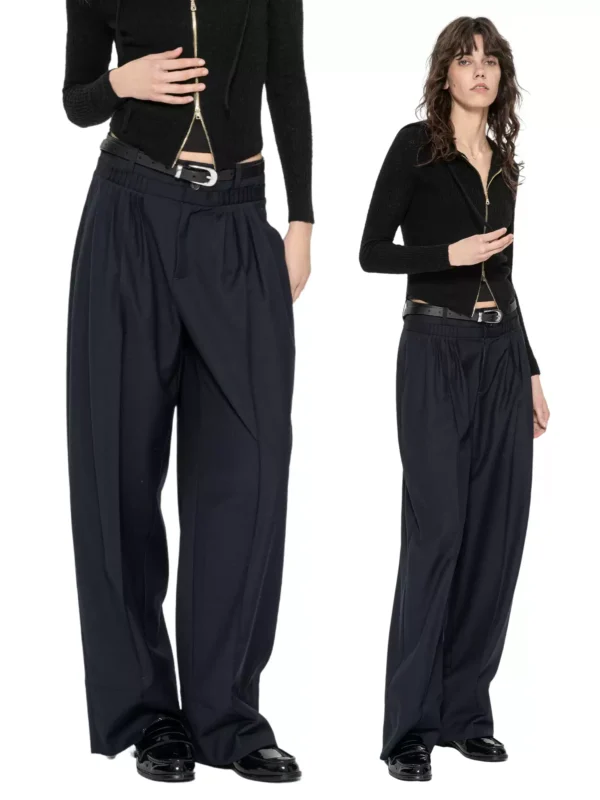 Pleated dress pants for women's casual trousers - Image 3